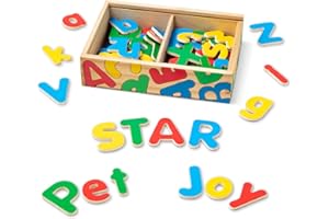 Melissa & Doug Wooden Alphabet Magnets, Fridge letter Magnets for Kids, Early Development & Activity Toys, Learning Toys, Gifts for 2+ Year Old Girls or Boys