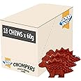 Good Boy Chompers Dinosaur - Natural Dog Treats - Low Fat Dental Stick - Bulk Box - 18 Pieces