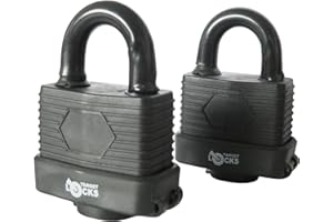 Smiths F-20282 Pack of 2 - Heavy Duty Waterproof Padlock - Ideal for Home, Garden Shed, Outdoor, Garage, Gate Security