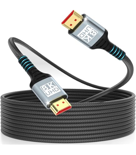 Kryoza HDMI 2.1 Kabel 3M,HDMI naar Hdmi kabel 8K@60Hz 4K@120Hz 7680P Ultra High Speed HDR10 3D eARC HDCP2.2&2.3,Compatibel met PS5/PS4/X-Box/HDTV/Blu- ray-speler/Projector/Monitor/PC