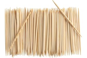 GUSTO Comfy Package [2000 Stück] Bambus-Holz-Zahnstocher – Runde Holz-Zahnstocher mit doppelseitiger Spitze.