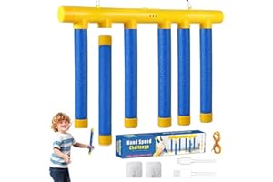 Guopai Jeu Attraper des Bâtons, Jouet d’Entraînement à la Réaction avec 3 Vitesses Réglables, Catching Sticks Game pour Coordination Œil-Main, Jeu Réflexe Intérieur Extérieur pour Enfants et Adultes