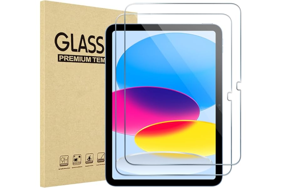ProCase 2 Pack Screen Protector for iPad A16 2025 11th/10th 2022 Generation (11-inch/10.9), Tempered Glass Film Guard -Clear