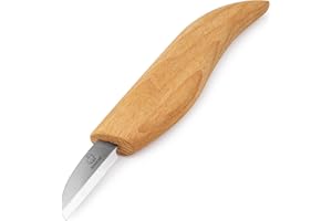 ‎BEAVERCRAFT BeaverCraft Schnitzmesser C2 Schnitzmesser zum Schnitzen feiner Holzspäne und für allgemeine Zwecke Holzschnitzmesser Tranchiermesser mit Bankdetail Kohlenstoffstahl Schnitzen für Anfänger