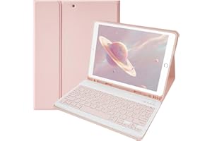 MAIGORAY Lively Life iPad Keyboard Case 9.7 inch, Detachable Bluetooth keyboard for iPad 6th Generation,iPad 5th Generation, iPad Pro 9.7 inch, iPad Air 2/1, with Auto Wake/Sleep & Built-in Pencil Slot- Pink