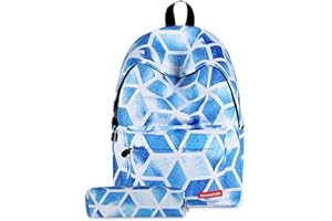 FANDARE Sac À Dos Galaxy Scolaires Cartables Adolescent Pour école Loisir Garçons Filles Pour Voyage pour Femmes Multicolore Daypack avec Trousse Enfant Imperméable Polyester Treillis L