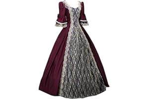 LUSHAASD 1800s Rococo Dresses for Women UK Renaissance Dress Victorian Ball Gowns Costumes Medieval Vintage Tea Party Prom Dress