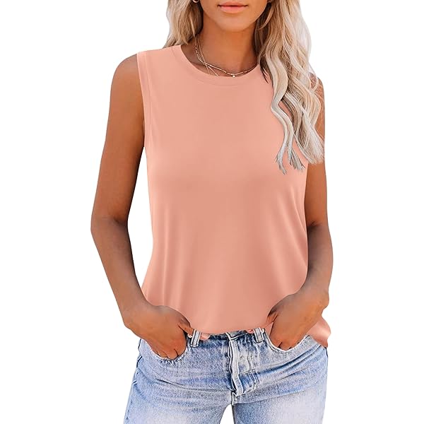 Zeagoo Tanktop voor dames, mouwloos T-shirt, zomer, tanktop, basic cami, elegant vest, shirt, casual bovenstuk, tuniek, blousetop, S-XXL, Floral BLAUW, S