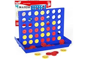 Pup Go Połączyć 4 Gry Planszowe Odpowiednie dla Dzieci 3+ Lat, Przenośne Gry Podróżne, 4 w Rzędzie Tradycyjne Zabawki Edukacyjne, Klasyczne Gry Rodzinne Dla Rodziców i Dzieci (Ciemny niebieski)