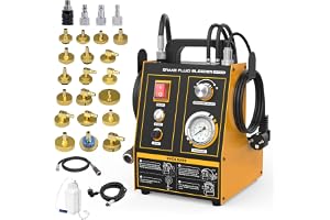 LUTIFIX AST605 bromsventil bil bromsventilation, 220 V bil pulserande automatisk bromsventilationssats med 20 adaptrar 0,7~2,5 bar justerbar tryck bromsvätsksombytare