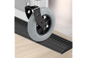 NZZVNZ Rampa de Umbral, Rampa Entrada Adhesivo de TPE, 100 x 5,5 x 1,6 cm Umbral de Transición, Rampa Umbral Puerta para Entrada, Baño, Perfil de Transición Portátil para Interior o Exterior(Negro)