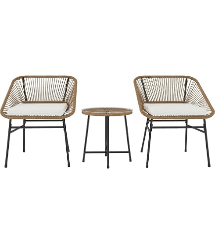 Set Tavolo E Sedie Da Giardino 3 Pezzi Outsunny - Rattan Grigio, Vetro Temperato