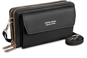 Kememo Crossbody Phone Bag for Women, PU Leather Mobile Phone Bag Ladies Cross Body Handbags with Adjustable Strap Card Slots, Small Shoulder Bags Coin Purse Wallet