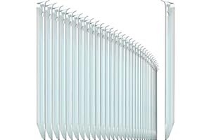 COM-FOUR® 36x piquets de Tente en Acier - piquets de Sol Semi-circulaires et Robustes pour Le Camping et l'extérieur - idéal pour Les sols normaux