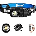 WUBEN H5 Rechargeable Headlamp with Magnetic, 400 Lumens Mini Flashlight with 360° Adjustable, Headlight with 5 Modes & IP68 Waterproof for Daily Carry, Camping, Running, Hiking, Fishing