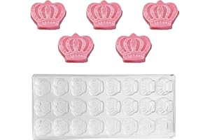ETERSPR Moule Transparent à Chocolat, Moule à Bonbons en Plastique Transparent, pour Faire des Bonbons Sphériques, du Chocolat, des Collations pour Gâteaux(Forme Couronne)