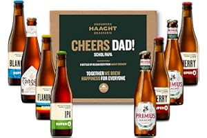 Fathers Day "Cheers Dad" Beer Gift Set Pack 8 x 33cl Mixed case of Premium Belgian Ales | Perfect Beer present for everyone by Haacht Belgium Brewery