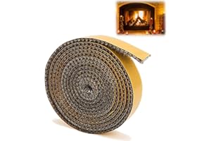 EODKSE Junta para Chimenea de Fibra de Vidrio Resistente al Calor 550 °C - 1 Pieza x 2 m - Ancho 10 mm x 3 mm - Ideal para Estufas y chimeneas