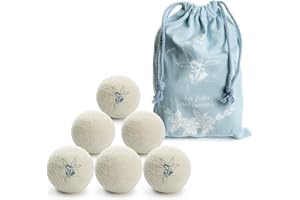 LUMINER® Palline Per asciugatrice di lana, 6 Palle Per Asciugatrice Antipiega e Cattura Peli, Palline Di Lana Per Asciugatrice