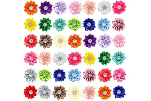 HAOSHICS 50 fiocchi per peli di cani di piccola taglia con elastici in gomma fatti a mano colorati per animali domestici per cuccioli di piccola taglia media cani gatti gattini accessori per la