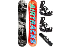 AIRTRACKS Snowboard Set /Pack/ Planche Past&Future Wide Hybrid Rocker + Fixations Master + SB Sac / 152 157 159 162 cm