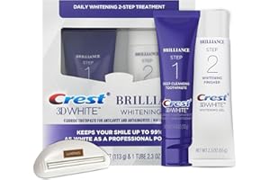 LUXPAKS Toothpaste Squeezer kompatibel mit CRST 3D White Brilliance 2 Step Kit – Deep Clean Toothpaste (4 oz) + Teeth Whitening Gel (2,3 oz) – Advanced Whitening and Deep Clean System