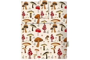 KAPAX Custodia per libro - Protezione per libri tascabili - tessuto lavabile, impermeabile, protezione del libro - Regali bibliofili (chammpignon carino)