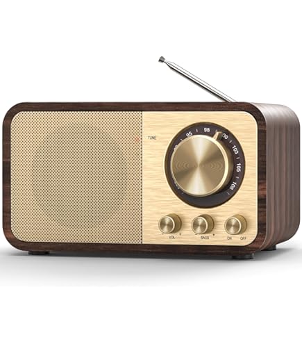 COLSUR Radio Portable Bluetooth Rétro en Vintage Classique Design