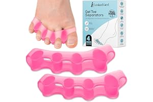 LEOLAMVAED (4 Pezzi) Separatore Dita Piede, Distanziatore Dita Piedi Per Dita Sovrapposte Di Uomini E Donne, Distanziatori Dita Piedi Per Ripristinare Le Dita Dei Piedi Alla Loro Forma Originale
