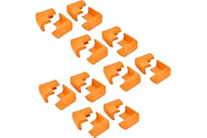HYNEC TECHNOLOGIES Hynec Tech | Furniture Edge Protector - Corner Table Baby Protection - Sharp Angle Protective Cover for Child Safety - Easy to Install and Remove - Durable Material - 10 pcs - 5.5x3.5x1.2 cm (Orange)