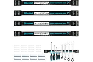 DURATECH 4x Barre Magnétique pour Outils, Barre Aimantée Puissant Accroche Murale Outils, Porte Outils Mural Magnetique pour Maison Garage Atelier 30,5 x 2,3CM