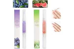 MESCHETT 2Pcs Stylos à Huile pour Cuticules pour le Soin des Ongles, Stylo à Huile Revitalisant Pour Cuticules avec Brosse Douce, Huile à Cuticules pour Empêcher la Fissuration et le Séchage des Ongles