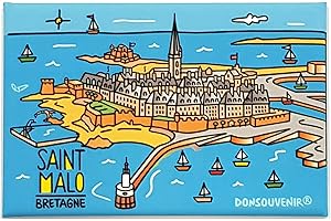 DONSOUVENIR Saint Malo IMAN. MAGNETICO Modelo: Ciudad CORSARIA. Souvenir DE BRETAÑA Francia