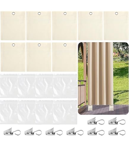 WEBEEDY Outdoor Vorhang Gewichte 10 Stück - Sandsäcke Mit Klemmen Für Pavillon & Terrasse