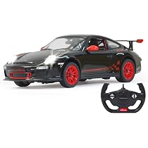 Auto Telecomandata Porsche GT3 Jamara Scala 1:14 - Nero, Luci LED, Controllo 2 Canali, Fino A 11 Km/h