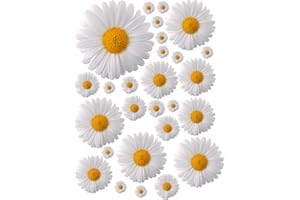 GamesMonkey® - Adesivi Auto Fiori Margherite Prilblumen Tuning - 27/54 / 108 Pezzi - Carrozzeria Divertenti Moto Bicicletta Stickers Vetri Casco (Medium, 27 Pezzi, Col 010)