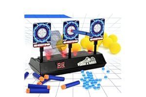 YERDOS Electronic Shooting Target Scoring Auto Reset Digital Targets for Nerf Guns Toys, Christmas Birthday Gifts Toy for Kids-Boys & Girls.Electronic Scoring Auto Reset 3 Targets.
