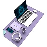 Klasse &Ccedil;ift Renk Dikişli PU Deri Masa Matı 80x40 Cm Mousepad, Su Ge&ccedil;irmez Masa S&uuml;meni, &Ccedil;ift Taraflı Kullanım, Diz&uuml;st&uuml; Bilgisa