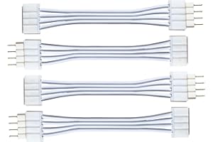 Litcessory Flexible Corner Connector/Extension Cable for LIFX Z Lightstrips (50mm, 4 Pack, White)