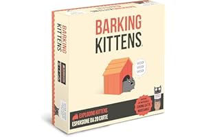 Asmodee Exploding Kittens - Barking Kittens, Espansione Gioco di Carte Exploding Kittens, Edizione in Italiano