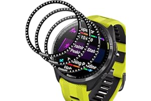 IQShield Protector de Pantalla para Garmin Forerunner 965 Cristal Templado, 3 Piezas HD Cobertura Completa, Sensible al Tacto, Sin Burbujas, Vidrio Templado para Forerunner 965