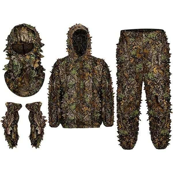 Cache Cou Homme Cagoule Camouflage Polaire – Hiver Chasse Airsoft – Coupe-vent Thermique – Motif Feuilles Chêne – Taille Unique
