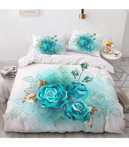 Luowei Parure De Lit 135 X 200 Cm Avec Housse De Couette En Microfibre Douce Avec Fermeture éclair Et 1 Taie D'oreiller 80 X 80 Cm Rouge