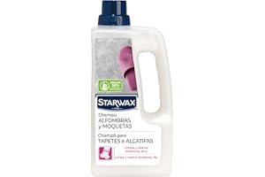 STARWAX - Champú Alfombras y Moquetas -Limpia en profundidad moquetas y alfombras de fibras naturales y sintéticas - Fabricado en Francia - 1L - 30 a 40m²