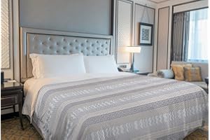 ILGRUPPONE Il Gruppone Passione Casa Copriletto Estivo Made in Italy 100% Cotone Coperta Leggera Piquet Singolo Matrimoniale Piazza e Mezza - Azteco Grigio - 1 Piazza e Mezza