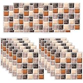 TAIZER Tile Stickers Mosaic Bathroom Tile Film Kitchen Self-Adhesive Mosaic Tile Sticker Tile Decoration Sticker Waterproof Tile Sticker Tile Film for Bathroom Living Room 18 Pieces