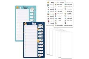‎FIDWALL 2PCS Checklist Boards, To Do Liste für Kinder, Routine Planer, Täglicher Plan, Aufgabenplaner für Kinder (1 Morgen Checkliste, 1 Abend)