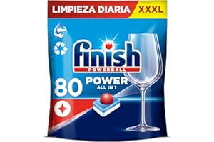 Finish Powerball Power All in 1 Pastillas para el lavavajillas, 80 pastillas