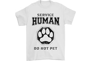 3TEES Funny Dog Service Human Do Not Pet Mens T-Shirt 100% Cotton