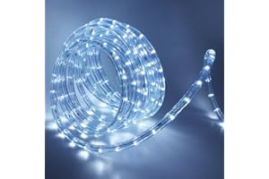 KISUFU 10M LED Strip Rope Lights,220V LED Lichtschlauch Außen,240 LEDs/m Indoor Warmweiß LED Fairy Lights for Garden Decoration,Outdoor LED Lichter Wasserdicht LED Tube